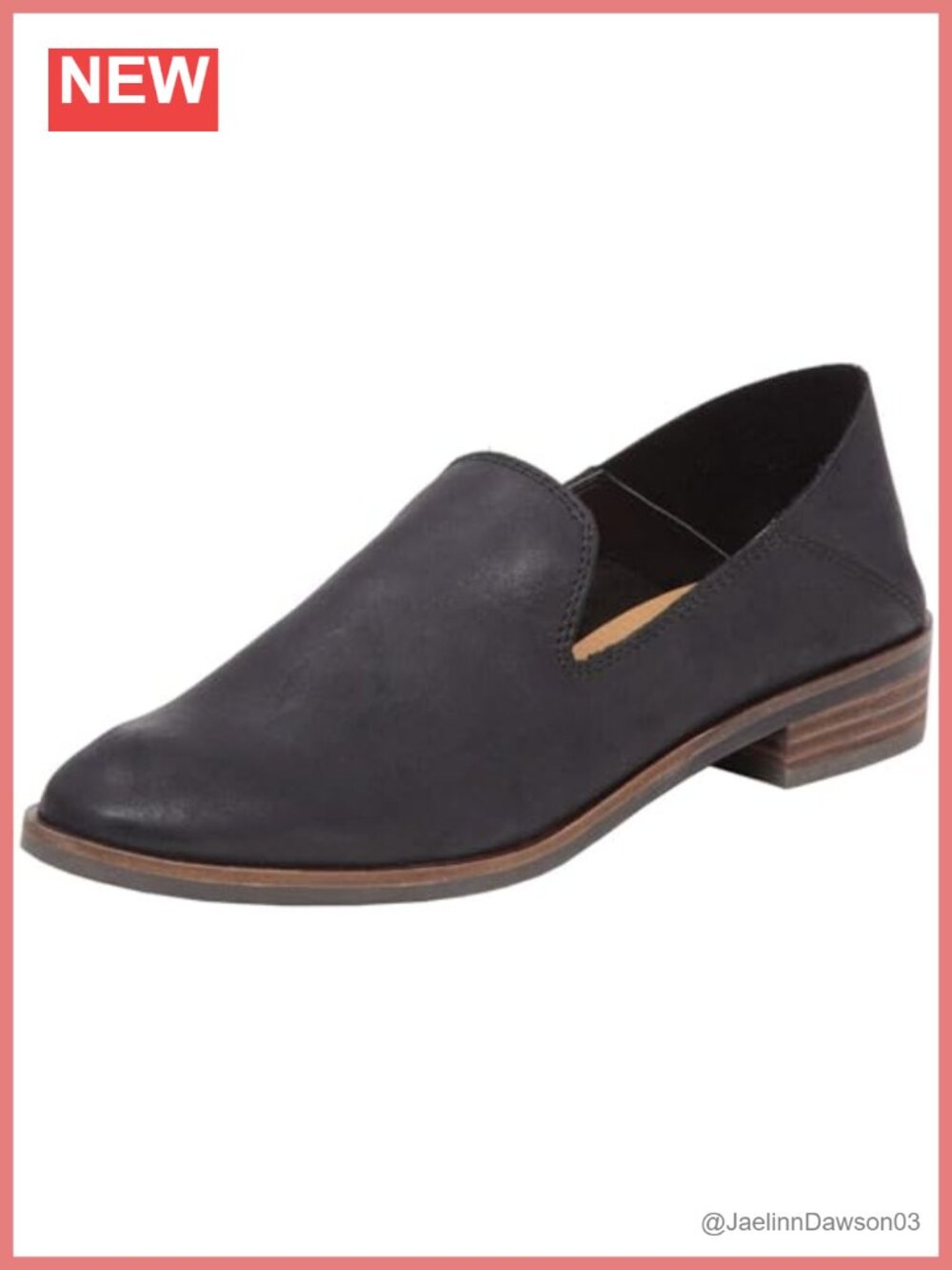 Leather Penny Loafers for Women Memory Foam Slip-On Work Shoes Almond Toe